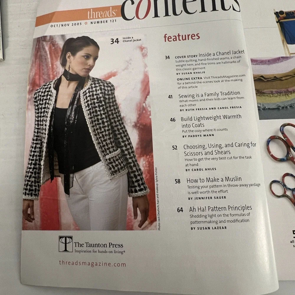 Threads Magazine' For People Who Love To Sew' Tailoring Quilting Fashion Crafts